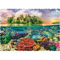 TREFL Crazy Shapes puzzle Tropický ostrov 600 dielikov
