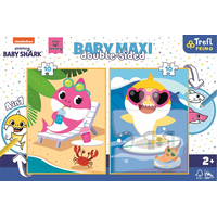 TREFL Obojstranné puzzle Baby Shark BABY MAXI 2x10 dielikov