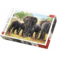 TREFL Puzzle Africkí slony 1000 dielikov