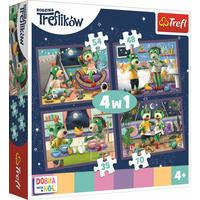 Puzzle Dobrú noc, Treflíci: Večerné rituály 4v1 (35,48,54,70 dielikov)
