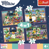 Puzzle Dobrú noc, Treflíci: Večerné rituály 4v1 (35,48,54,70 dielikov)