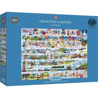 GIBSONS Puzzle Krémové čaje a ich zaradenie 2000 dielikov