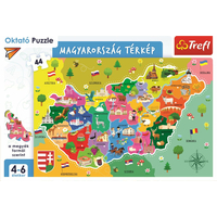 TREFL Puzzle Mapa Maďarska 44 dielikov