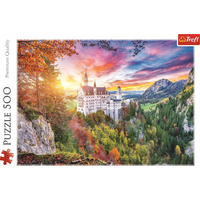 TREFL Puzzle Pohľad na zámok Neuschwanstein, Nemecko 500 dielikov