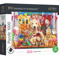 TREFL Puzzle UFT Cuteness Overload: Psíci pred cukrárňou 1000 dielikov