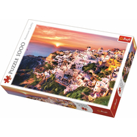 TREFL Puzzle Západ slnka nad Santorini, Grécko 1000 dielikov