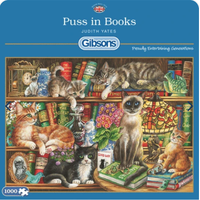 GIBSONS Puzzle Mačičky v knihách 1000 dielikov