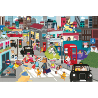 GIBSONS Detské puzzle Superhero City! 36 dielikov