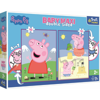 TREFL Obojstranné puzzle Prasiatko Peppa: Dobrý deň BABY MAXI 2x10 dielikov