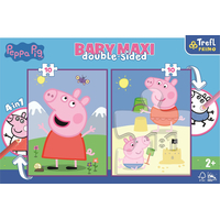 TREFL Obojstranné puzzle Prasiatko Peppa: Dobrý deň BABY MAXI 2x10 dielikov