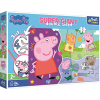 TREFL Obojstranné puzzle Prasiatko Peppa SUPER GIANT 15 dielikov