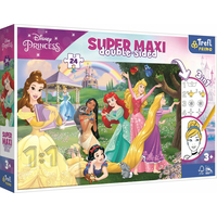 TREFL Obojstranné puzzle Veselé princezné SUPER MAXI 24 dielikov