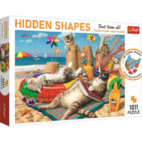 TREFL Puzzle Hidden Shapes: Mačacie prázdniny 1011 dielikov