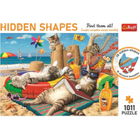 TREFL Puzzle Hidden Shapes: Mačacie prázdniny 1011 dielikov