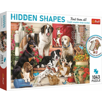TREFL Puzzle Hidden Shapes: Psie zábava 1043 dielikov