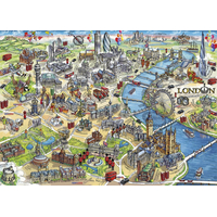 GIBSONS Puzzle Londýnske pamiatky 1000 dielikov