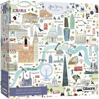 GIBSONS Puzzle Mapa Londýna 1000 dielikov