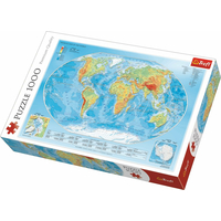 TREFL Puzzle Mapa sveta 1000 dielikov