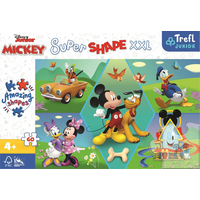 TREFL Puzzle Super Shape XXL Mickey Mouse: Zábava 60 dielikov