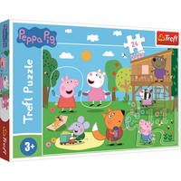 TREFL Puzzle Prasiatko Peppa: Zábava v tráve MAXI 24 dielikov