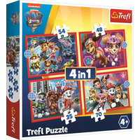 TREFL Puzzle Tlapková patrola v meste 4v1 (35,48,54,70 dielikov)