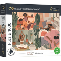 TREFL Puzzle UFT Yoga, Cats & Coffee: Dobré ráno 1000 dielikov