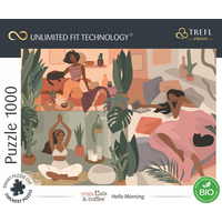 TREFL Puzzle UFT Yoga, Cats & Coffee: Dobré ráno 1000 dielikov