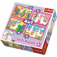 TREFL Puzzle Veselé lamy 4v1 (35,48,54,70 dielikov)