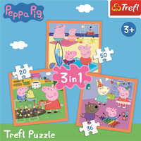 TREFL Puzzle Prasiatko Peppa: Úžasné nápady 3v1 (20,36,50 dielikov)