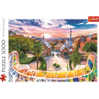 TREFL Puzzle Západ slnka nad Barcelonou, Španielsko 1000 dielikov