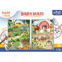 Obojstranné puzzle Treflíci na statku BABY MAXI 2x10 dielikov