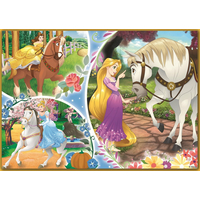 TREFL Puzzle Disney princeznej: Šťastný deň 4v1 (35,48,54,70 dielikov)