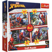 TREFL Puzzle Hrdinný Spiderman 4v1 (35,48,54,70 dielikov)