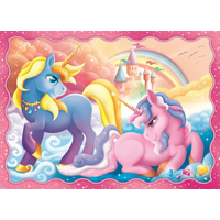 TREFL Puzzle Jednorožce a kúzla 4v1 (35,48,54,70 dielikov)