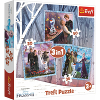 TREFL Puzzle Ľadové kráľovstvo 2: Kúzelný príbeh 3v1 (20,36,50 dielikov)