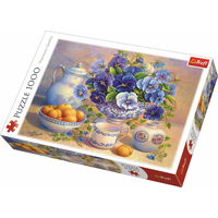 TREFL Puzzle Modrá kytica 1000 dielikov