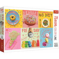 TREFL Puzzle Neon Color Line Sladký týždeň 1000 dielikov