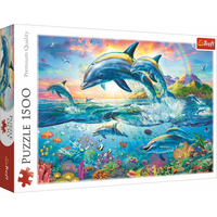 TREFL Puzzle Rodina delfínov 1500 dielikov