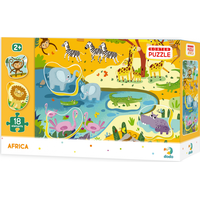 DODO Puzzle s vkladačkou Safari 18 dielikov