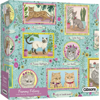 GIBSONS Puzzle Slávne mačky 1000 dielikov