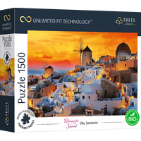 TREFL Puzzle UFT Romantic Sunset: Oia, Santorini 1500 dielikov