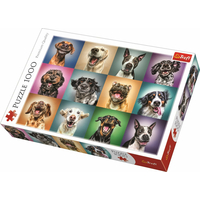 TREFL Puzzle Veselé psie portréty 1000 dielikov