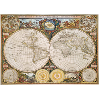Trefl Wood Craft Origin puzzle Antická mapa sveta 1000 dielikov