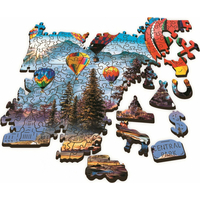 TREFL Wood Craft Origin puzzle Farebné balóny 1000 dielikov