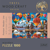 TREFL Wood Craft Origin puzzle Farebné balóny 1000 dielikov