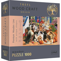 TREFL Wood Craft Origin puzzle Psie priateľstvo 1000 dielikov