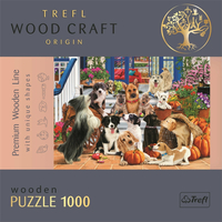 TREFL Wood Craft Origin puzzle Psie priateľstvo 1000 dielikov