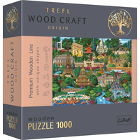 TREFL Wood Craft Origin puzzle Slávne miesta Francúzska 1000 dielikov