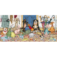 GIBSONS Panoramatické puzzle Venčenie psíkov 636 dielikov