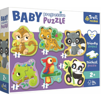 TREFL Baby puzzle V lese 6v1 (2-6 dielikov)
